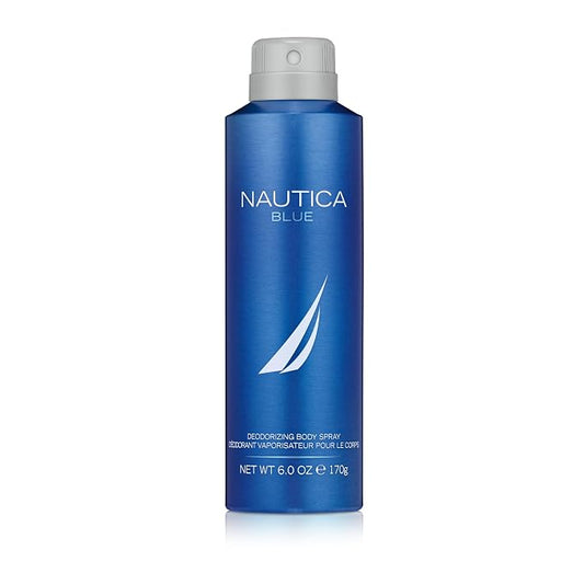 Nautica Blue Deo Body Spray 6 fl oz (Pack of 1), Notes of Basil, Jasmine, and Cedarwood, Men's Fragrance, Long Lasting, Everyday Fragrance