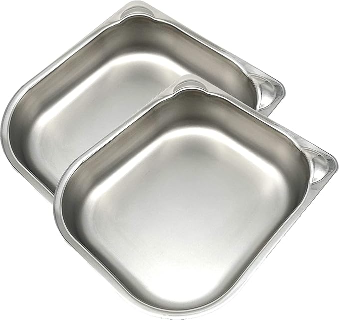 Cat Mate Stainless Steel Bowl Inserts for C100 & C200 Automatic Pet Feeders (Pack of 2)