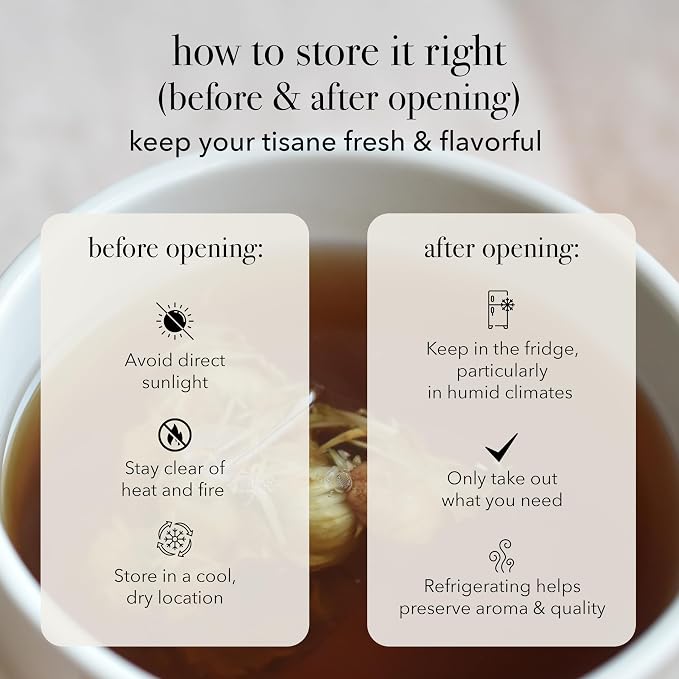qìsane Cordyceps Tea Bags with Dried Rose Buds - Adaptogenic Cordyceps Mushroom Flowers, Dried Roses, Astragalus Root & Codonopsis Root - Caffeine Free Tea Helps Balance Body - 10 sachets (~30 cups)