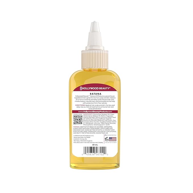 Hollywood Beauty Batana Oil for Hair, Scalp and Skin (2 fl oz)