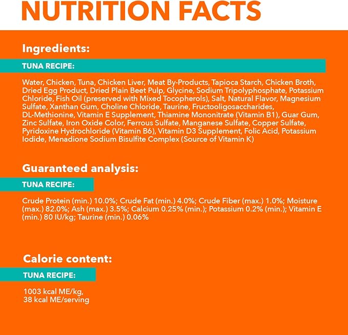 IAMS Perfect Portions Indoor Cuts in Gravy Wet Cat Food, Tuna, 24 Count | Made in USA, Snap, peel & serve, Vitamin E, prebiotic for digestion, no artificial flavors, 2.6 oz. twin-pack trays