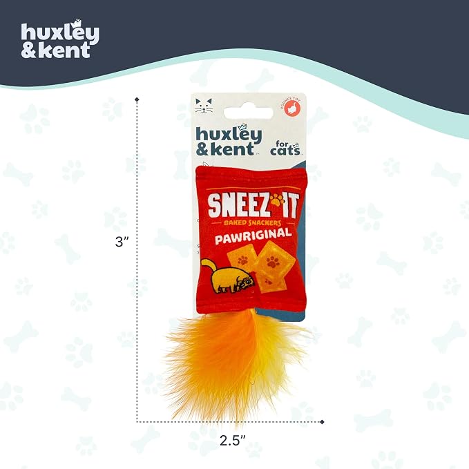 Huxley & Kent Plush Crinkle Catnip Cat Toy, Sneeze-It