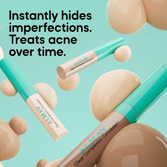 Almay Clear Complexion Concealer, Cruelty-Free Makeup for Acne-Prone Skin, Non-Comedogenic, Vegan, Hypoallergenic, 400, 0.3 fl oz