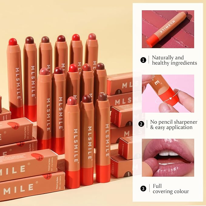 Lip Gloss, Lipstick 3 Step Makeup in 1 Swipe, Multi Use Lip Gloss, Cream Blush Eyeshadow base, Lip Stain Waterproof & Transfer Proof, Hydrating Wear & Vegan #Neon Red