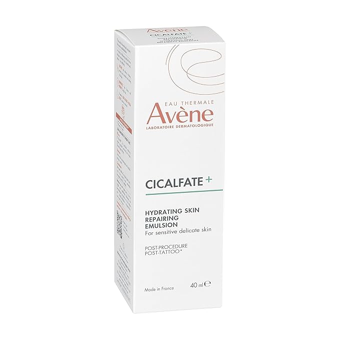 Avène Cicalfate+ Hydrating Skin Recovery Emulsion for post-procedure & post-tattoo,helps restore skin barrier,24hr hydration,1.3 Fl Oz,(Pack of 2)
