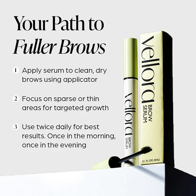 Lash & Brow Growth Serum Duo – Peptide & Botanical Blend for Naturally Fuller-Looking Lashes & Brows, 3mL Each