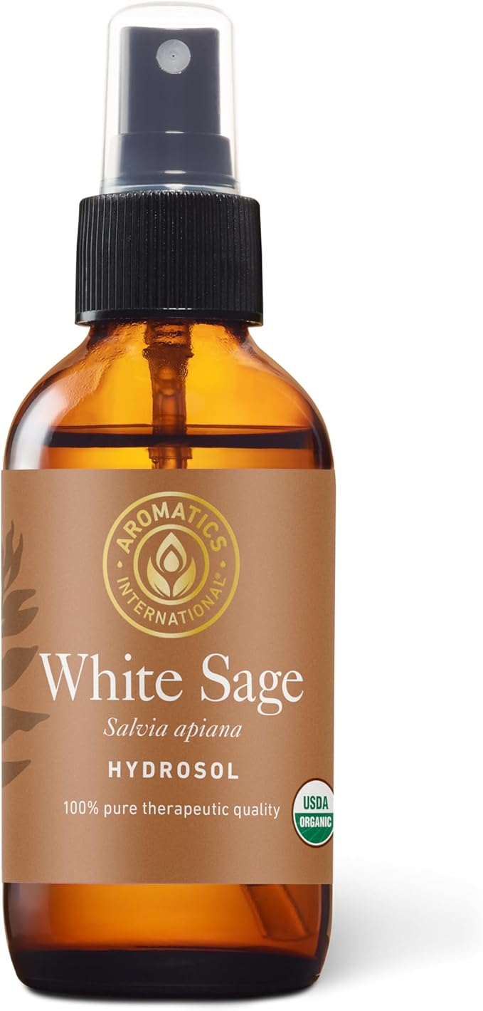 Aromatics International White Sage Hydrosol 100ml | Purifying Herbaceous & Camphoraceous Natural Aromatic Mist for Home Spaces & Daily Rituals