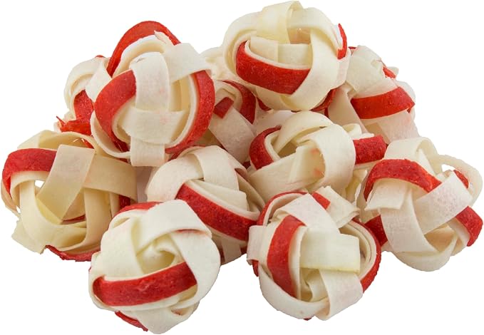 Dingo Goof Balls Rawhide Treats For Small Dogs, With Real Chicken, 15 Ct | Long-Lasting Rawhide Chew Wrapped With Real Chicken, Natural Chewing Action Promotes Clean Teeth, For Adult Dogs