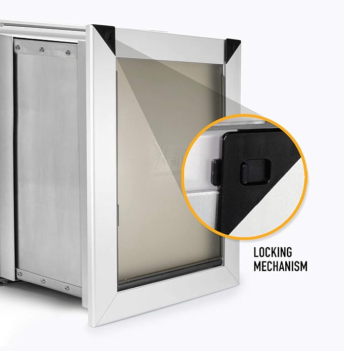Pure Aluminum Medium Dog Door for Wall, Pet Door for Wall