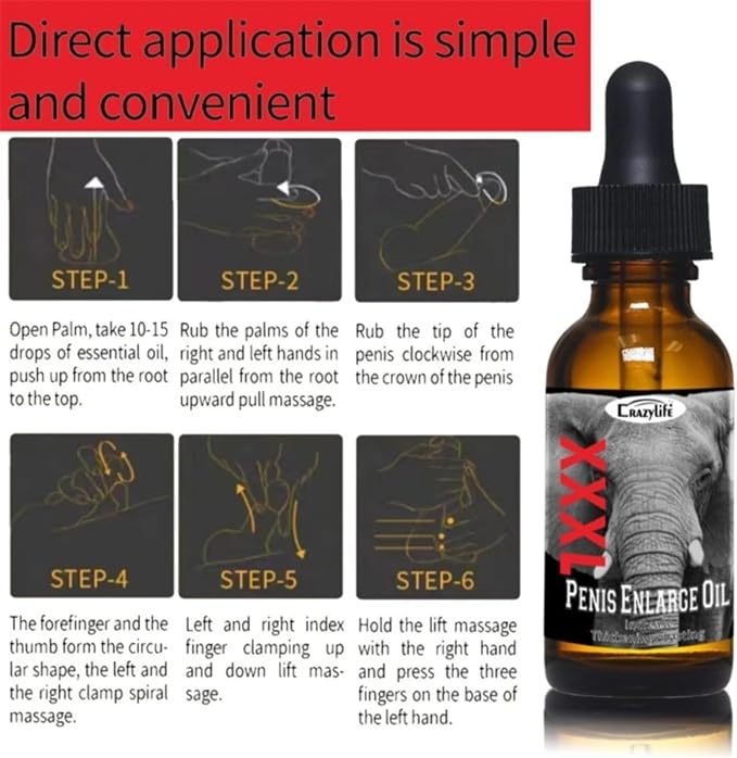 Crazylife Men Energy Essential Oil Sex Delay - Supplement Enlargement Massage Oils Permanent Thickening Growth Oil Performance Boost Strength 10ml (2)