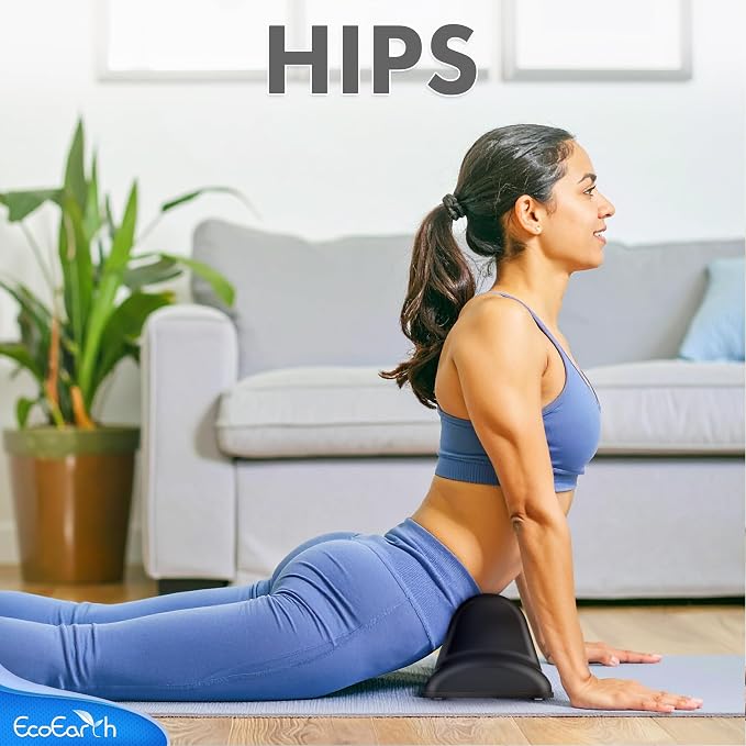 EcoEarth Psoas Release Massage Tool - Black - Deep Tissue Hip Flexor Massager with Anti Slip Base - Myofascial Massage Tool for Lower Back & Psoas Muscles - Trigger Point Massager