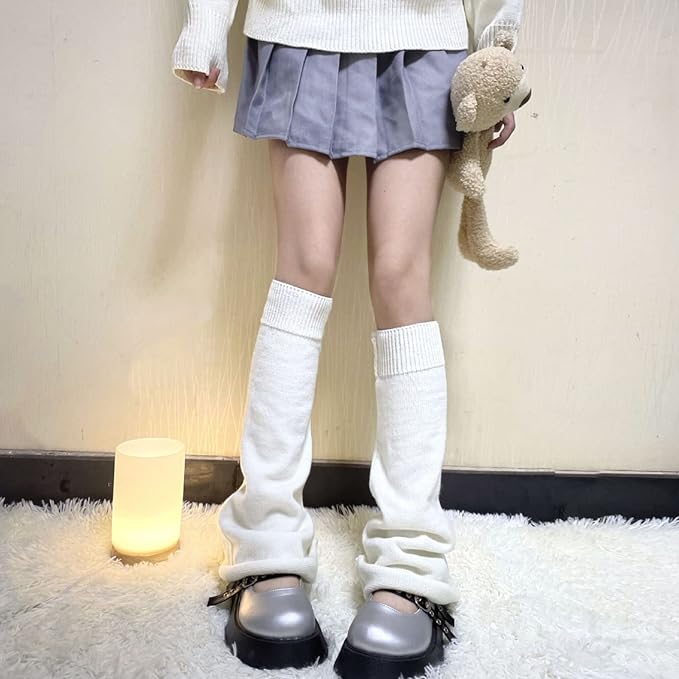 Sexybody Women's Leg Warmers Fashion Knit Warmers Long Socks Cute Y2K Kawaii Japanese Lolita Harajuku Accessories for Girls