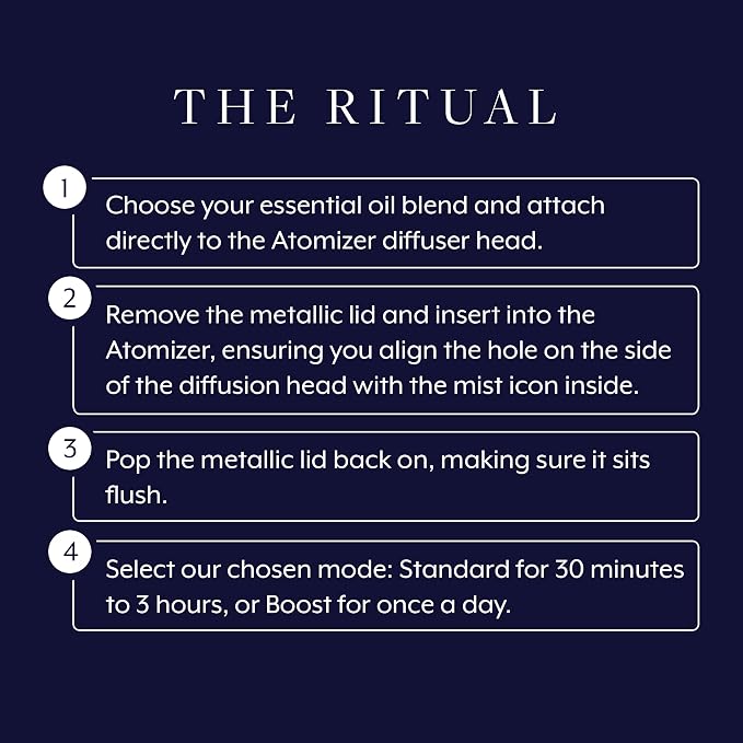 Aromatherapy Associates Atomizer and Deep Relax Essential Oil (.33 fl oz) Collection. Waterless, Portable Essential Oil Diffuser with a Tranquil Blend for Sleep