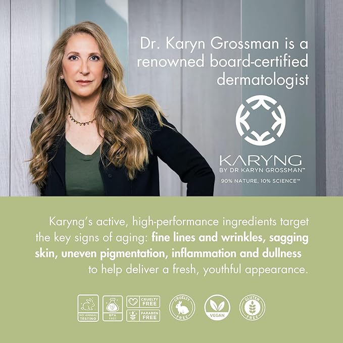 Karyng Revitalizing Peptide Eye Cream, Anti-Aging Treatment for Puffiness, Fine Lines, Dark Circles, Dry Skin and Daily Hydration, Soothing Peptide Cream, 0.5 oz