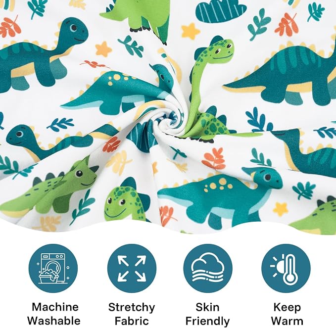 XPUDAC 2 Pack Dog Pajamas for Medium Large Sized Dogs, Soft Stretch Dog Onesie, Lightweight Warm Pet Pjs Outfit Boy Pet Clothes Dinosaur Monkey Print, 5XL