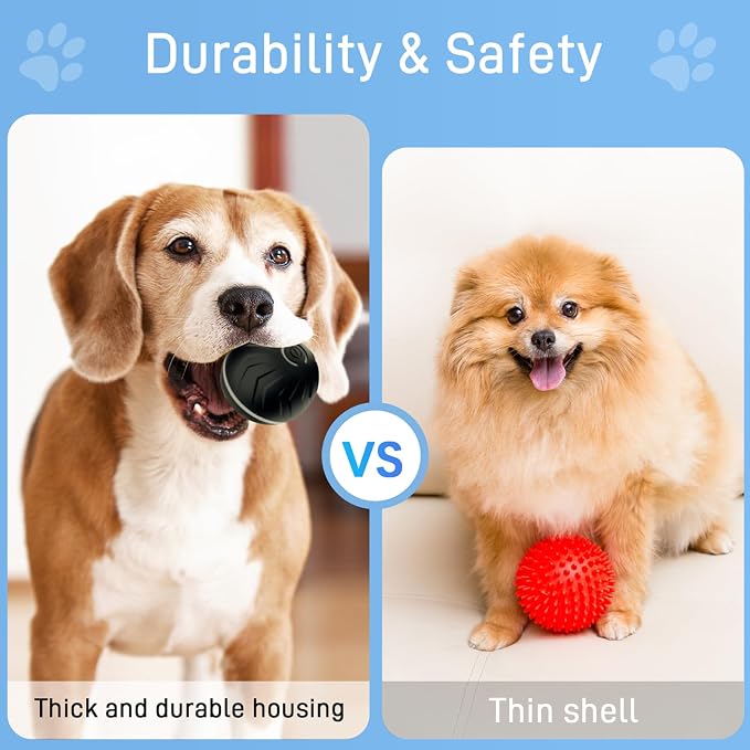 2026 T01 Interactive Dog Ball, Automatic Moving and Bouncing Dog Toy
