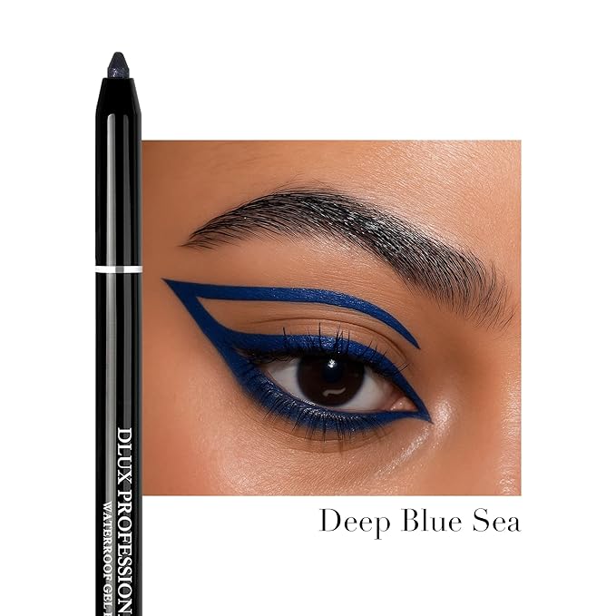 DLUX PROFESSIONAL Gel Eyeliner - 4g Stick Eye liner, Waterproof Pencil Gel Liner, Smooth Cream Eye shadow, Smudge-Free, Long-Lasting, Intense Colours, Easy To Use Korean Cosmetic