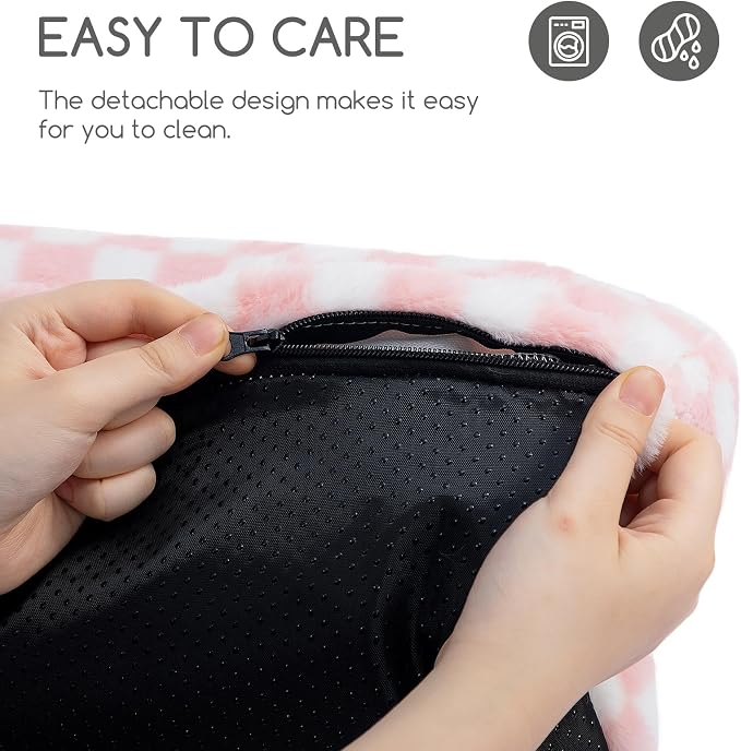 Hollypet Small Dog Large Cat Bed Puppy Couch Beds for Pets up to 25 lbs | Fluffy Dog Cat Couch Plush Soft Warming Pets Beds with Machine Washable Cover and Non-Slip Bottom