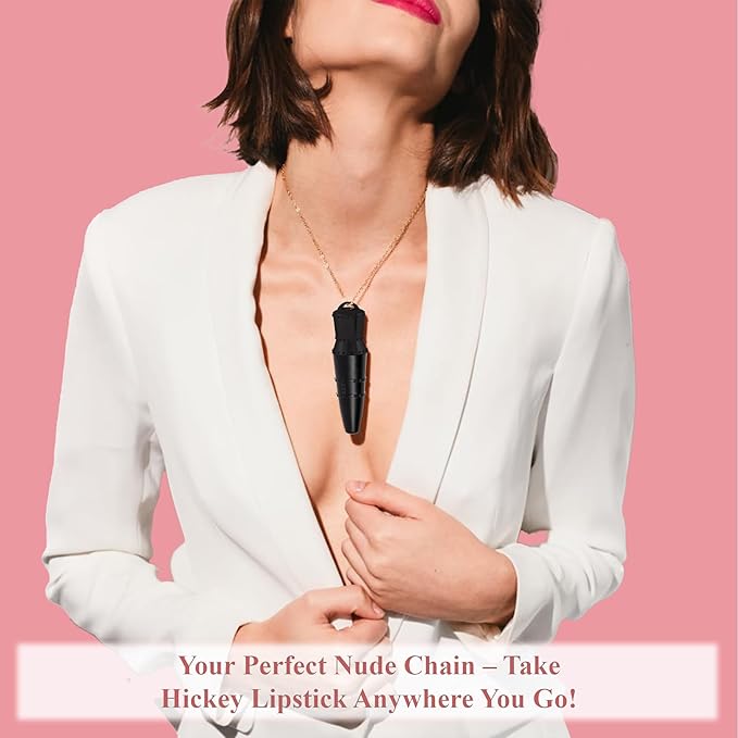 Hickey Lipstick Organic Nude Lipstick Refillable | Long Lasting Lipstick for Women up to 24-Hour, Hydrating & Moisturizing Shade, Lip Color for Women, Gluten-Free & Vegan with Highly Pigmented