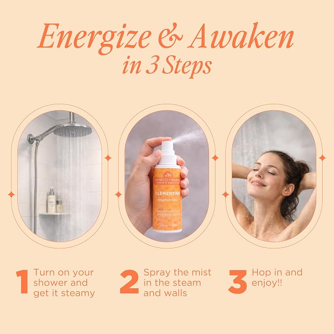 Honestly Margo Aromatherapy Shower Body Mist Citrus (4 Fl Oz, Pack of 1) – Wellness Spray with Essential Oils for Shower Steam, Personal Space Mist – Clean, Cruelty-Free Body Care & Bath Products