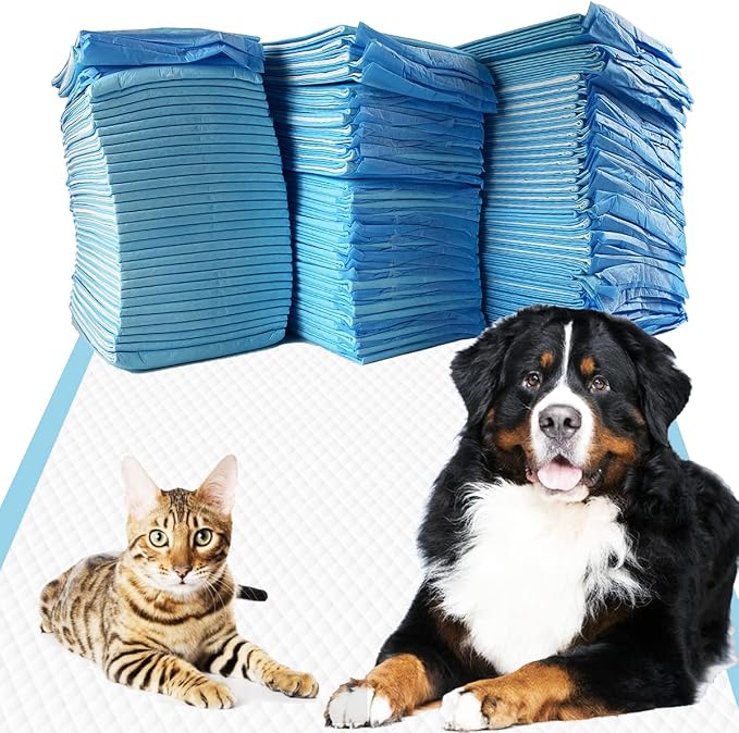 Dogcator Puppy Pads 120 Pack, 30"x36" Extra Large Dog Pads, Thicken Dog Training Liners for Indoor, Outdoor Use, Heavy Absorbent Pee Underpads for Doggy, Doggies XLarge, Blue