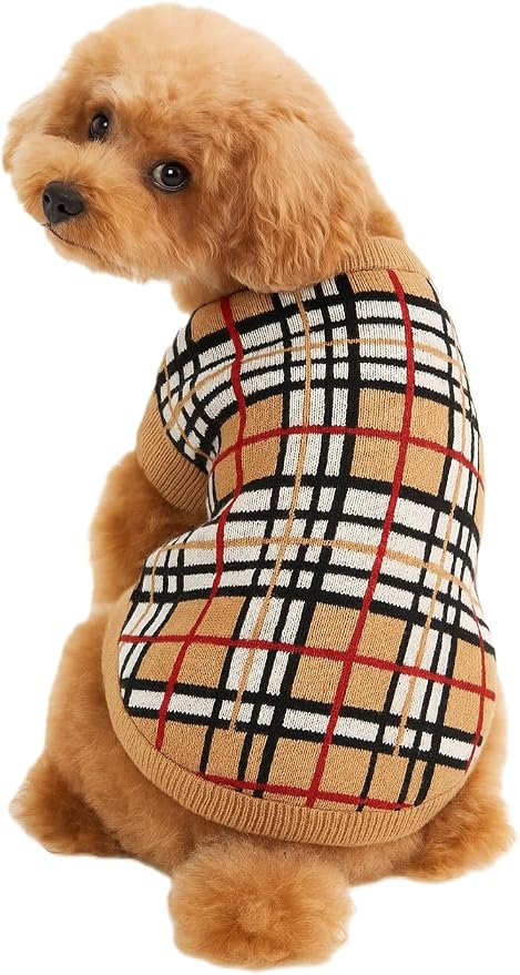 Everything Chic Luxury Dog Sweater – Soft Knit Designer Pet Outfit for Small Dogs & Puppies, XS–L, Stylish Warm Clothing for Yorkies, Chihuahuas, Dachshunds, Maltese, French Bulldog