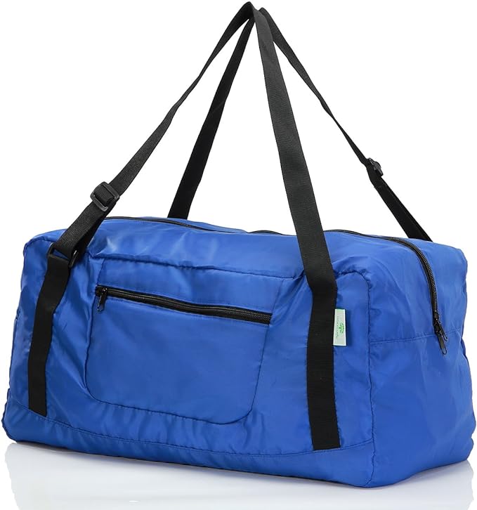 HOLYLUCK Foldable Travel Duffel Bag For Women & Men Luggage Great for Gym (Blue)