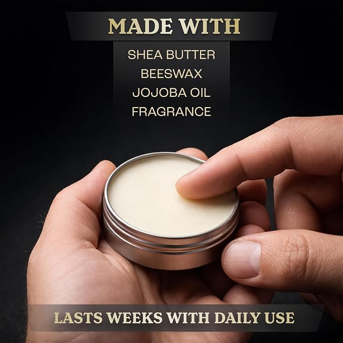 Premium Prince Solid Cologne 1 oz Variety Gift Set Alcohol Free Natural Concentrated Full Size Travel Friendly Tins Men's Fragrance 4 Manly Scents to Satisfy all Types of Viking Cannon Black Prime