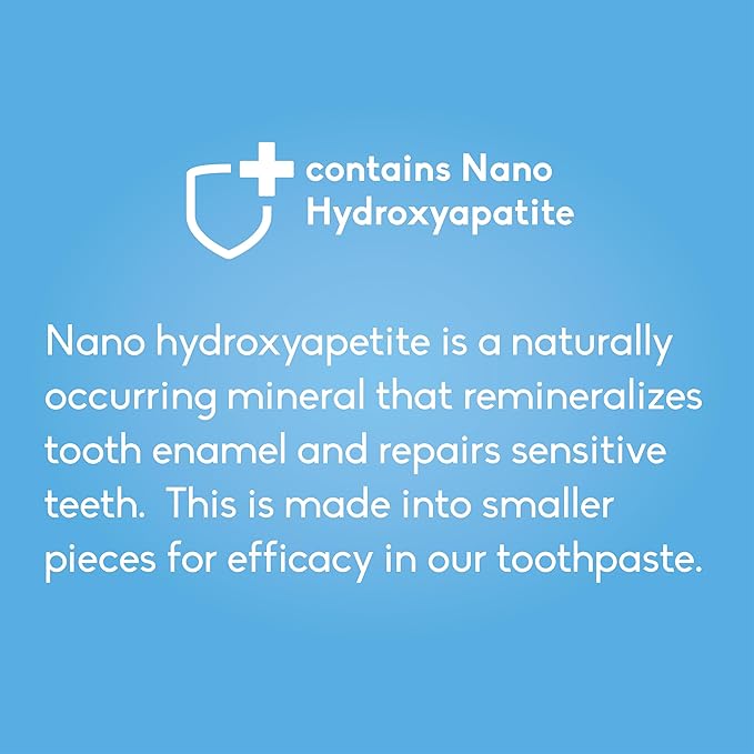 The Humble Co Fluoride-Free for Sensitive Teeth Toothpaste, Spearmint - Toothpaste with Xylitol & Nano Hydroxyapatite for Adults - SLS Free Dental Oral Care & Hygiene - 2 Pack