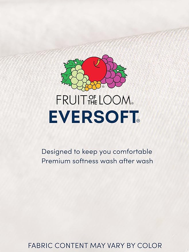 Fruit of the Loom Men's Eversoft Cotton Odor Control & Breathable Moisture Wicking T-Shirts