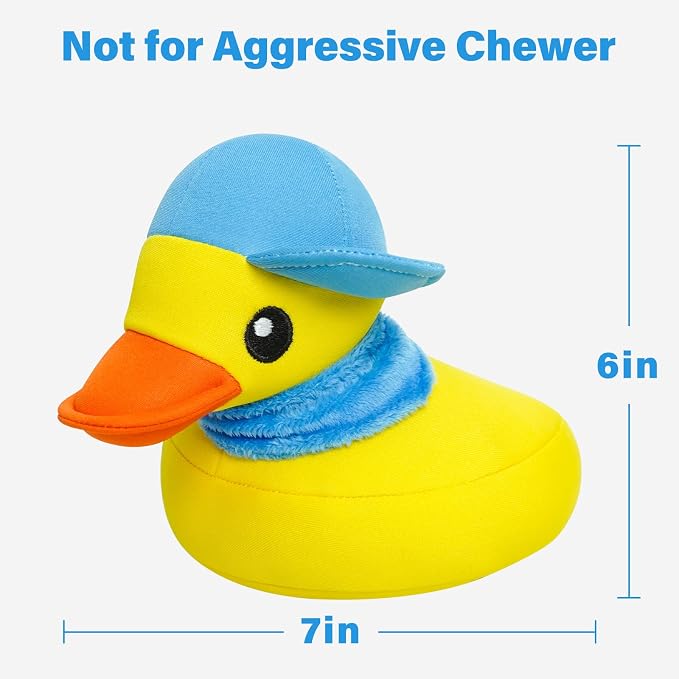 Squeaky Dog Toys, Floating Dog Toys for Indoor or Outward Play, Interactive Dog Gifts for Small and Medium Dogs - Yellow Duck