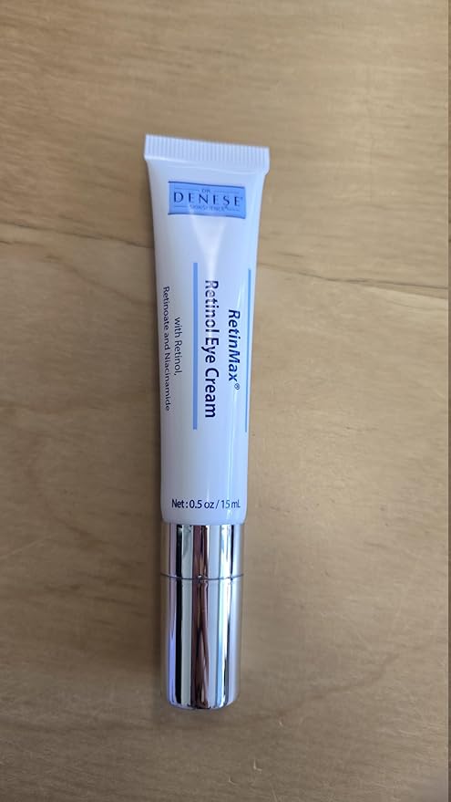 Dr. Denese RetinMax Retinol Eye Cream 0.5oz – Hydrating & Firming Under Eye Care with Retinol, Peptides & Vitamin C – Lightweight Formula for Smoother Looking Skin – Suitable for All Skin Types