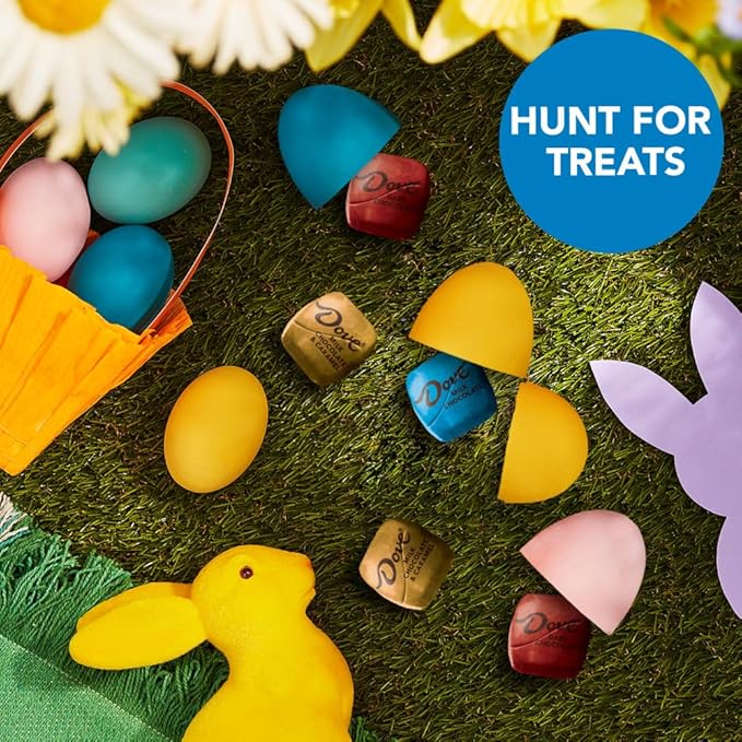 DOVE PROMISES Easter Milk Chocolate, Dark Chocolate, and Milk Chocolate & Caramel Variety Assortment, 14.08 Oz Large Bag