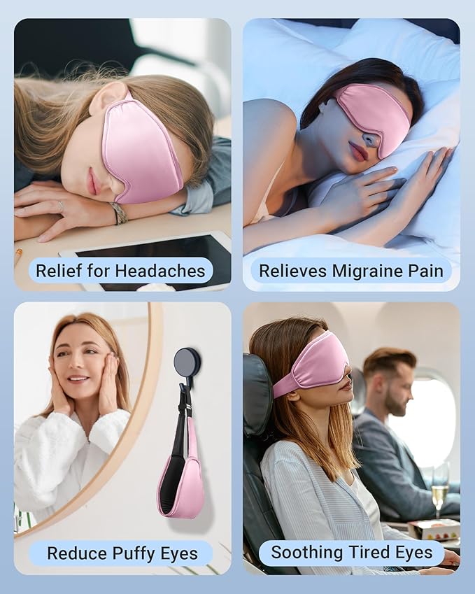 Mothers Day Gifts for Women, Ice Eye Pack for Self Care Gifts, Cooling Eye Gel Sleep Mask for Puffy Eyes - Fsa Eligible Items Hsa, Perfect Birthday Gifts for Mom (Pink)