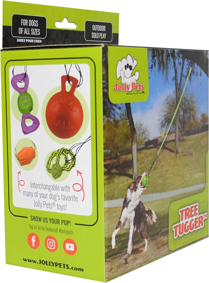 Jolly Pets Tree Tugger for Dog, Green (Pack of 12)