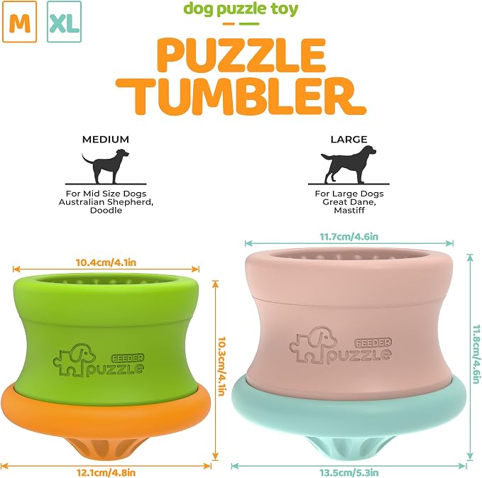 Puzzle Feeder Dog Puzzle Toys, Interactive Dog Toys to Keep Them Busy,Detachable Dog Enrichment Toys Easy to Clean, Dog Toys for Medium Dogs, Green