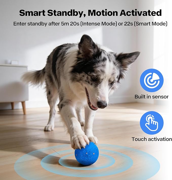 Pet Prime Interactive Dog Ball Toy,Automatic Bouncing Ball with Motion Activated,Moving Dog Toy for Medium and Large Dogs,2 Play Modes for Mental Stimulation and Keep Them Busy