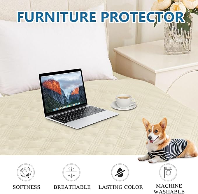 Waterproof Reversible Dog Blanket, Soft Couch Cover for Dogs Washable | Dual-Sided Waterproof Pet Bed Blanket, Resist Stains Spills & Pet Hair, Practical Furniture Protector For Pets, Size 68"x82"