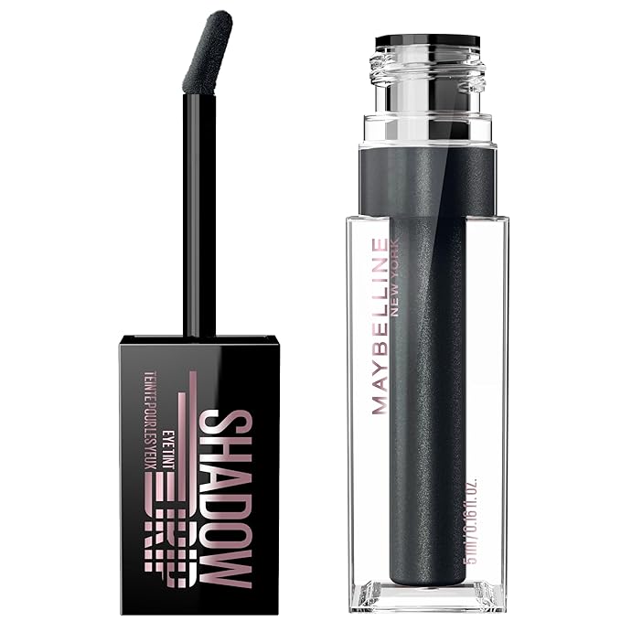 MAYBELLINE Shadow Drip Eye Tint Liquid Eyeshadow, High-Impact, Lightweight Shimmer Eye Shadow with Up To 16HR Wear, Onyx Drip, 1 Count