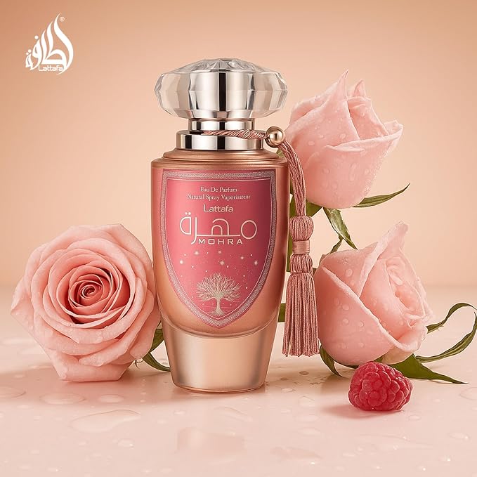 Lattafa Mohra Silky Rose for Women Eau de Parfum Spray, 3.4 Ounce / 100 ml