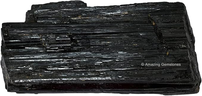 Amazing Gemstone Black Tourmaline Crystal - 1 Piece of 100-200 Grams Black Tourmaline Stone - Very High Grade Crystals Rough Raw for Protection, Good Vibes Turmalina Negra Piedra Originales