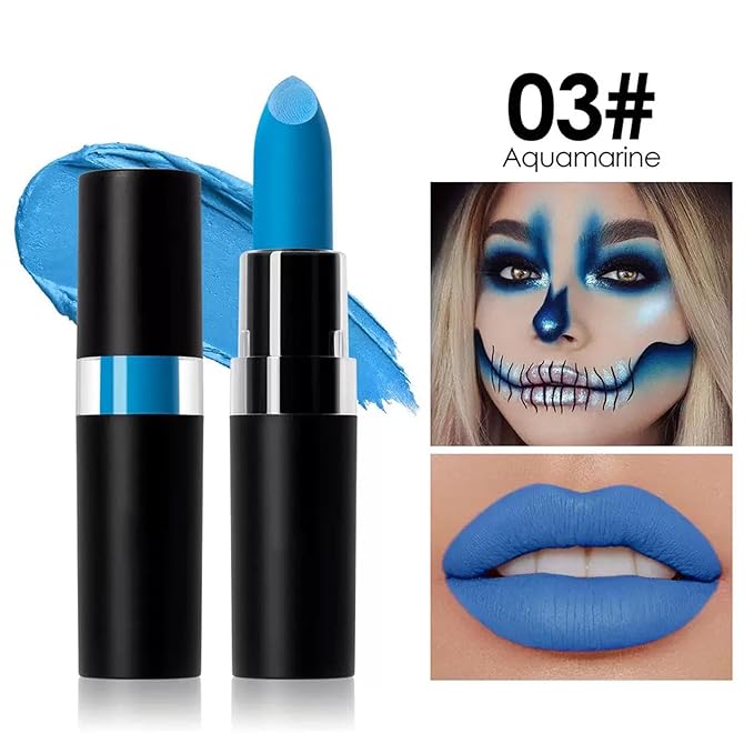 Blue Body Paint Stick, Foundation Cream Makeup, Face and Body Paint for Halloween Joker Zombie Vampire Skeleton Skull Special Effects Mime Makeup (03# Blue)