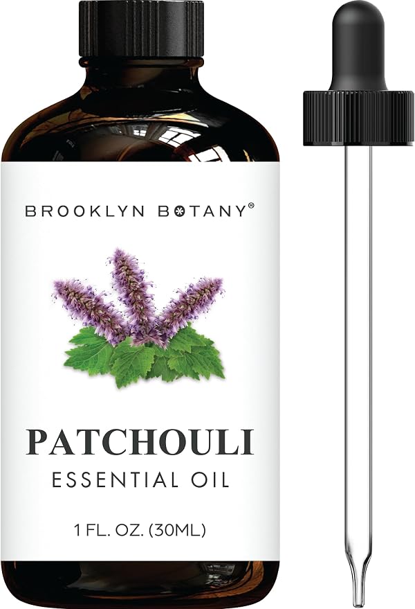 Brooklyn Botany Patchouli Essential Oil - 100% Pure and Natural - Premium Grade Oil with Dropper - for Aromatherapy and Diffuser - 1 Fl Oz