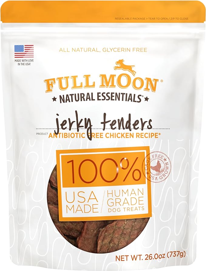 Full Moon® Chicken Jerky Tenders Dog Treats 26 oz | Human Grade, No corn, No wheat, No soy, Glycerin Free, Made in the USA