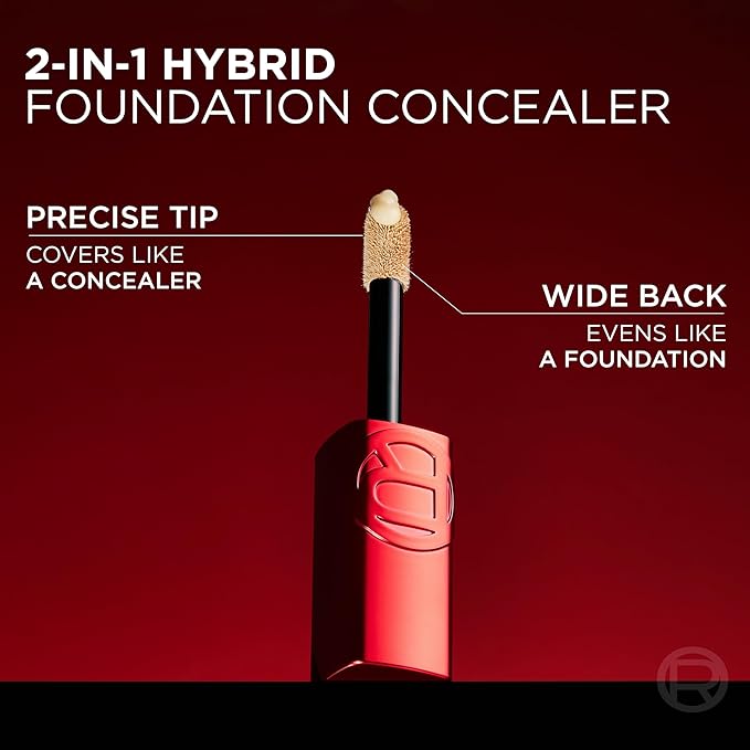 L'Oreal Paris Infallible Skin Ink 2-in-1 Foundation Concealer Hybrid Face Makeup, up to 48HR Transfer-Resistant with Buildable Light to Full Coverage, 270 Medium Warm