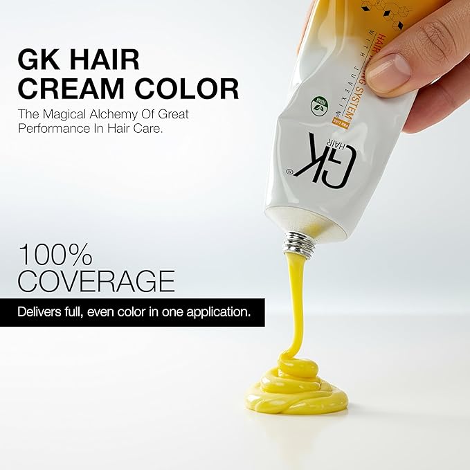 GK HAIR Global Keratin Permanent Hair Cream Color with 87+ Shades (3.4 Fl Oz/100ml) Nourishing & Cleansing Colors for Styling Long Lasting Natural Toner