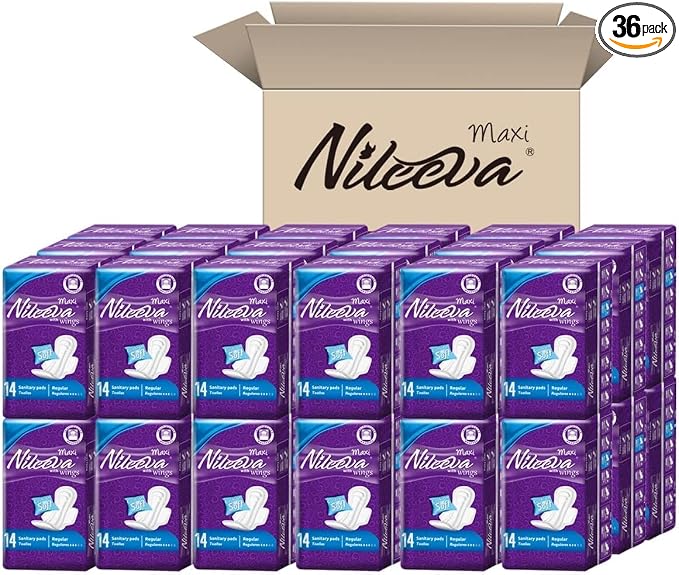 Care Maxi Sanitary Napkins with Wings – Ultra Soft, Super Absorbency & Individually Wrapped Super Value Bulk Pack (14 Pads/Pack X 36 Packs = 504 Pads)