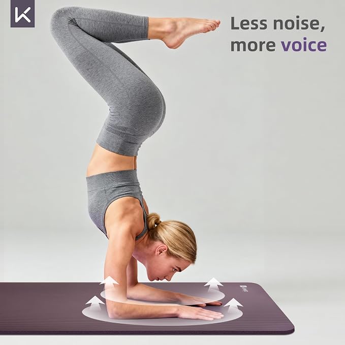 KEEP Extra Thick NBR Yoga Mat for Women & Men, 15mm Thick, 72”x32” Large Exercise Mat with Non-Slip Workout Mat for Yoga, Pilates, Stretching, Meditation – Wide & Cushioned Fitness Mat