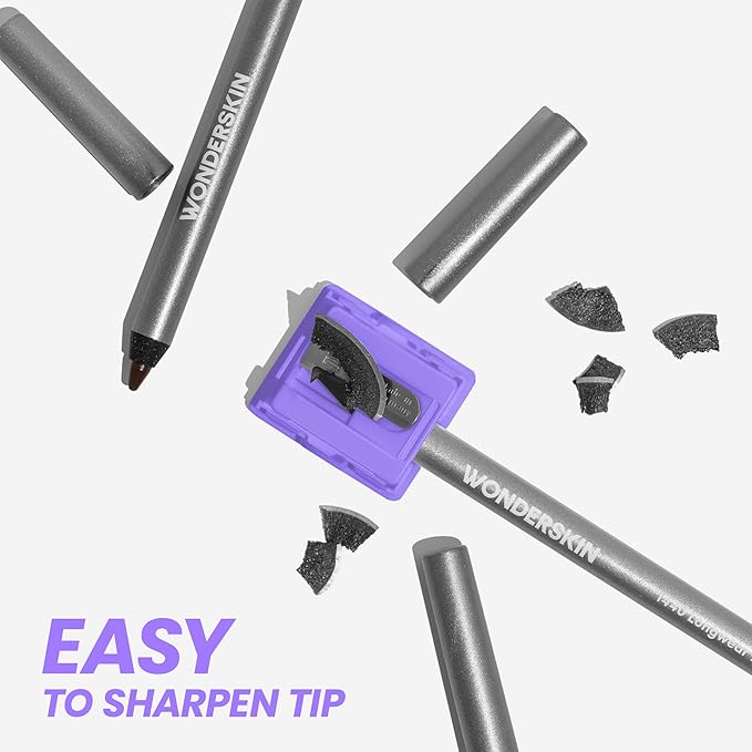 Wonderskin Eyeliner Pencil, 1440 Longwear Deep Purple Eyeliner Pencil - Waterproof, Sharpenable & Smudge Proof