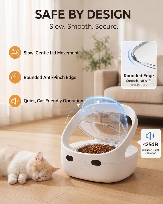 RFID Collar Cat Feeder for Multi-Cat Homes, Helps Reduce Stealing